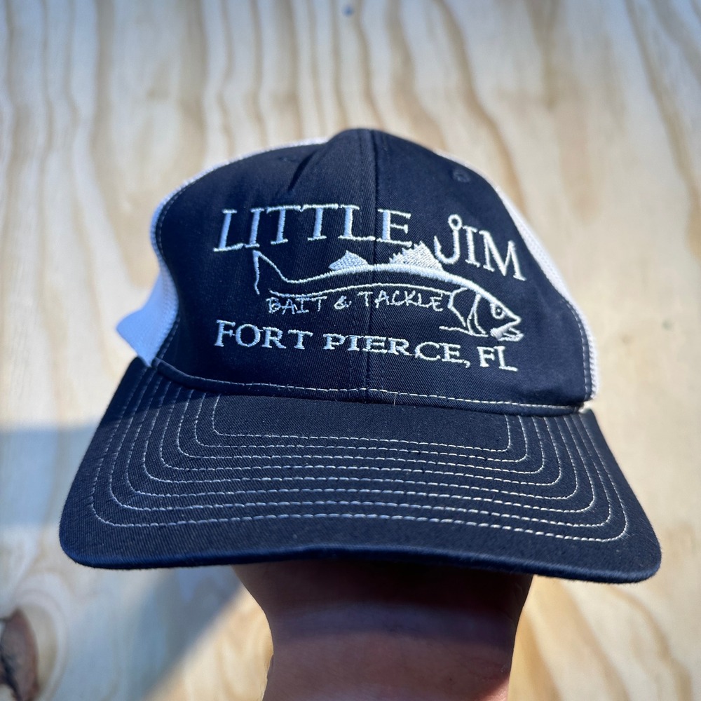 Richardson 112 Little Jim Bait & Tackle Fort Pierce FL Trucker Hat Navy White
